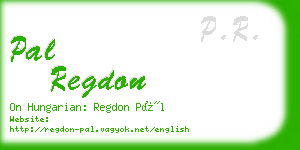 pal regdon business card